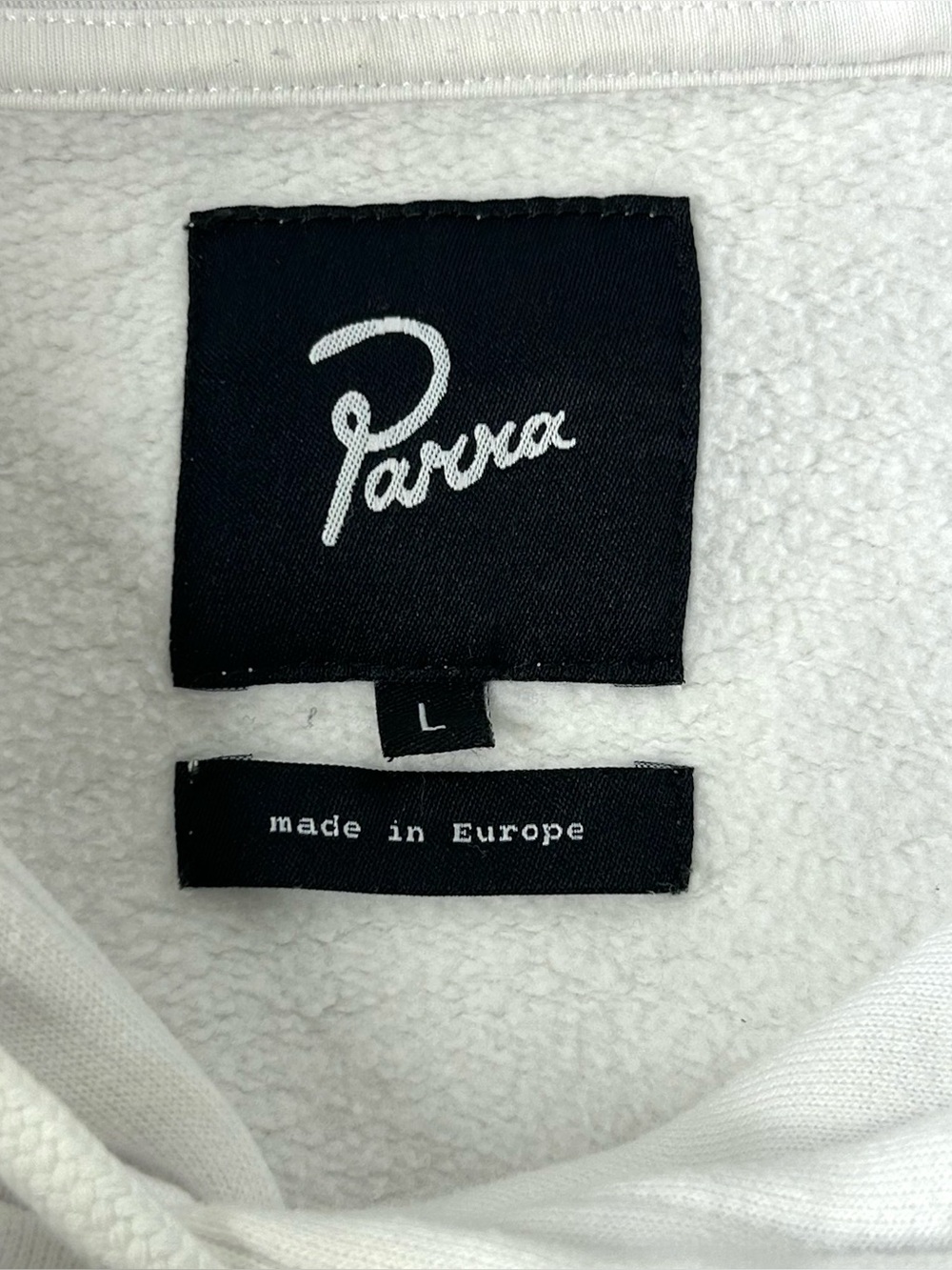 PARRA Mens L White Lagoon Woman Graphic Long Sleeve Cotton Blend Hoodie Sweater. - Picture 7 of 13
